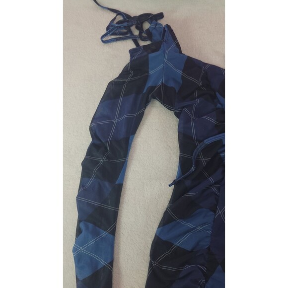 Poster Grl Dolls Kill Royal Learn The Ropes Argyle Pattern Mini Dress Size Large - Picture 4 of 8